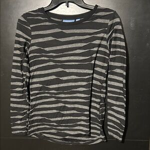 Simply Vera Vera Wang Zebra Stripe Long Sleeve Top